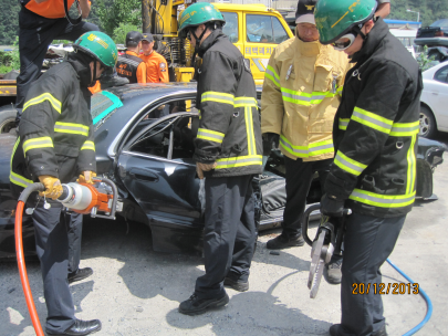 휴가철대비 교통사고 인명구조훈련
