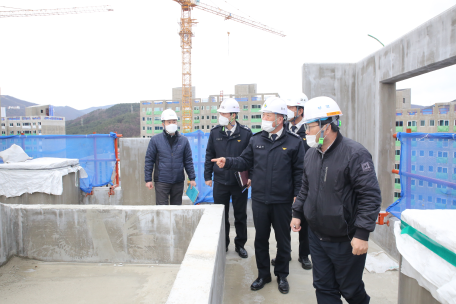 태백소방서, 대형 건축공사장 화재예방 방문 지도