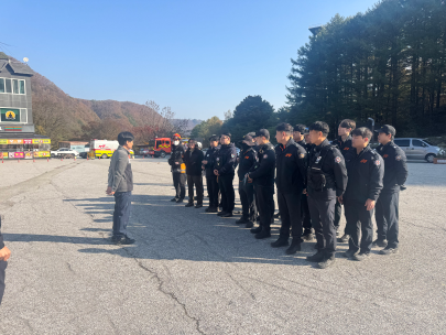 태백소방서, 2025년 가을철 산악사고 대비 산악구조 합동훈련 실시